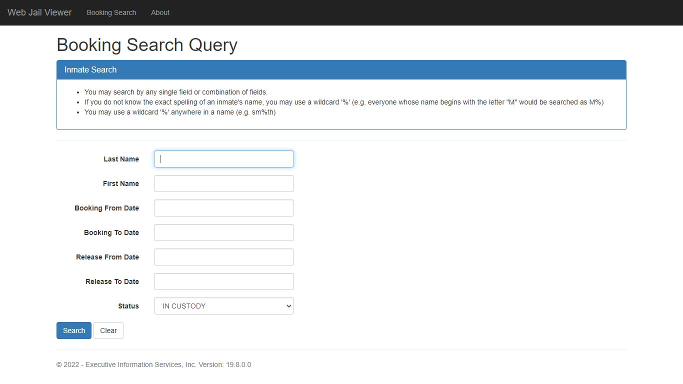 Booking Search Query - Josephine County, Oregon