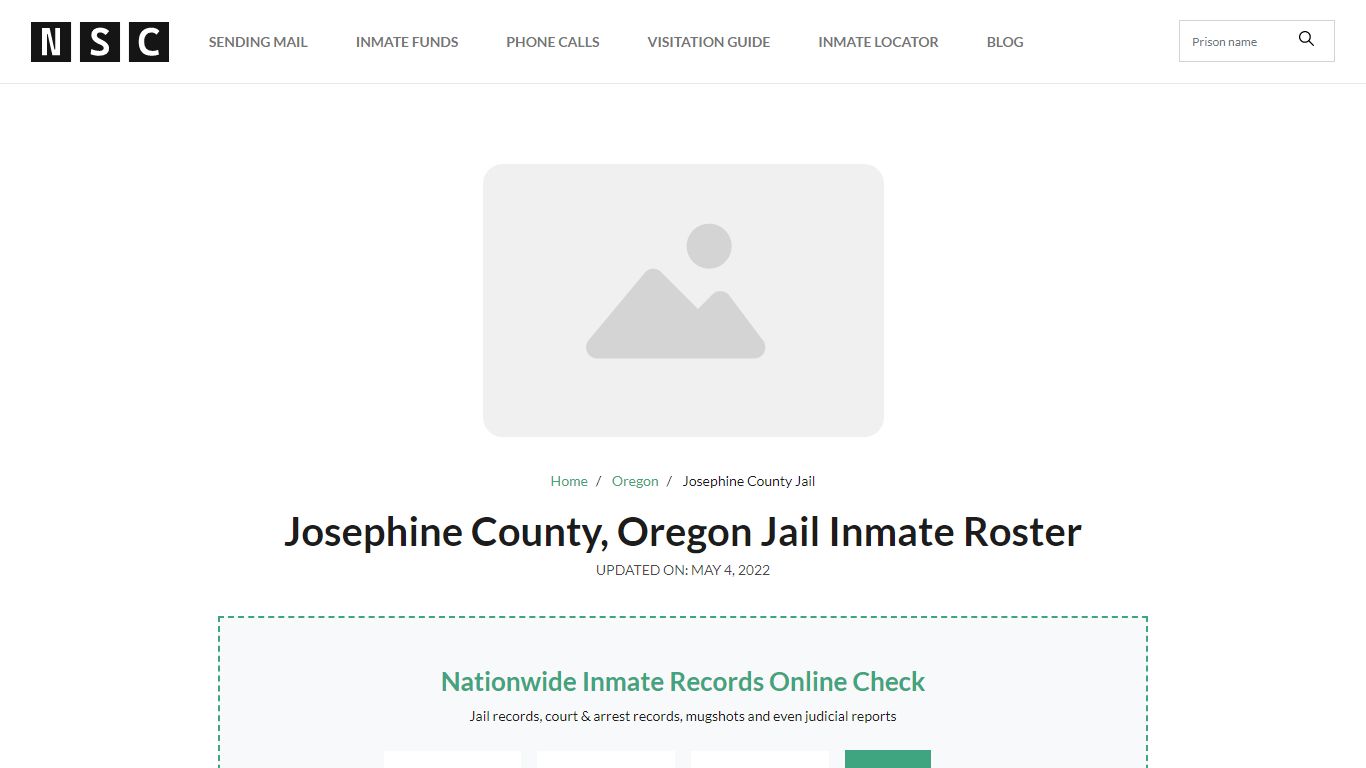 Josephine County, Oregon Jail Inmate List